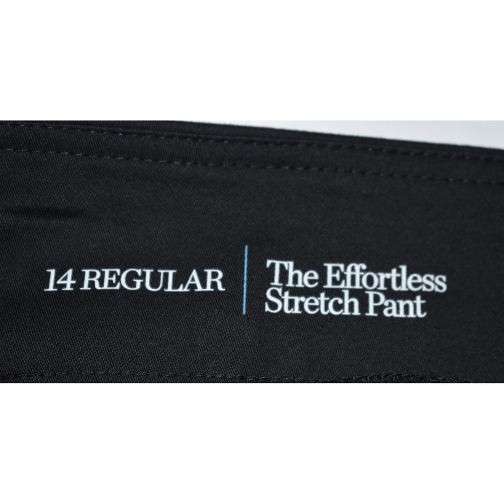 Croft Barrow Effortless Stretch Pants BLACK Pull-On Pockets Size 14 New w/tags - Picture 3 of 16